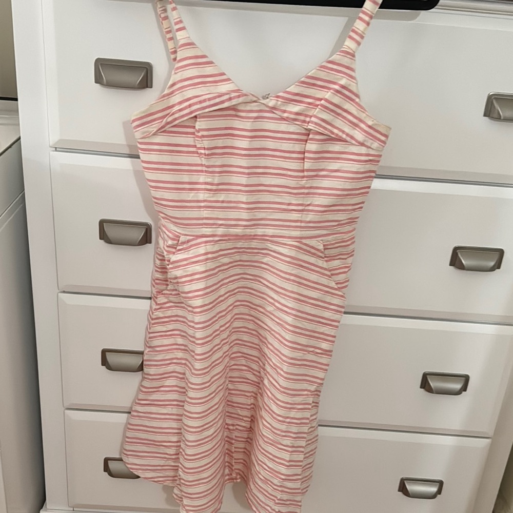 Striped Pink and White Dress
